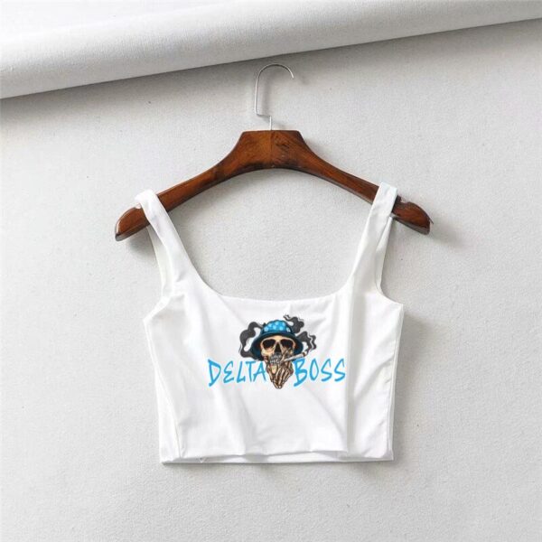 Delta Boss White Sleeveless Crop Top - Women - Image 2